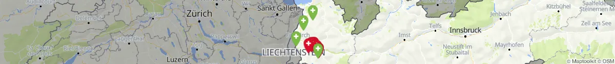 Kartenansicht für Apotheken-Notdienste in der Nähe von Blons (Bludenz, Vorarlberg)